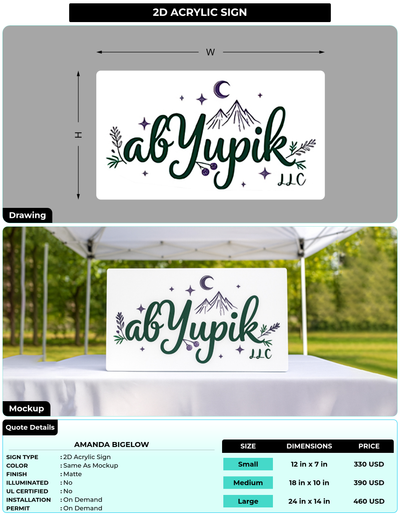 CUSTOM MOCKUP SIGN FOR amanda bigelow