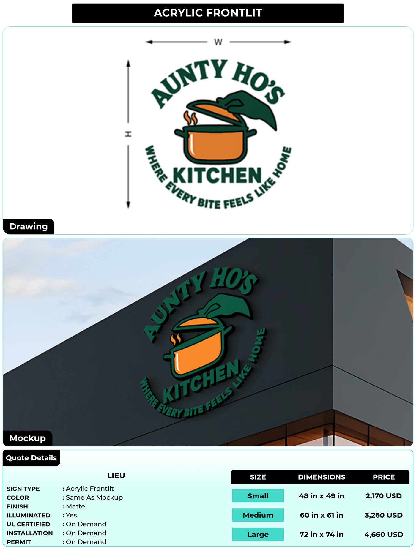 CUSTOM MOCKUP SIGN FOR lieu