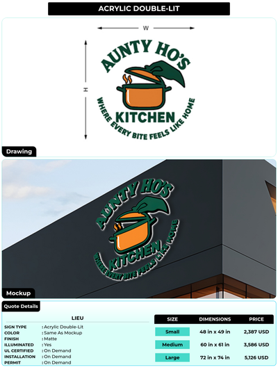 CUSTOM MOCKUP SIGN FOR lieu