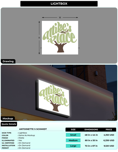CUSTOM MOCKUP SIGN FOR Antoinette S Schmidt