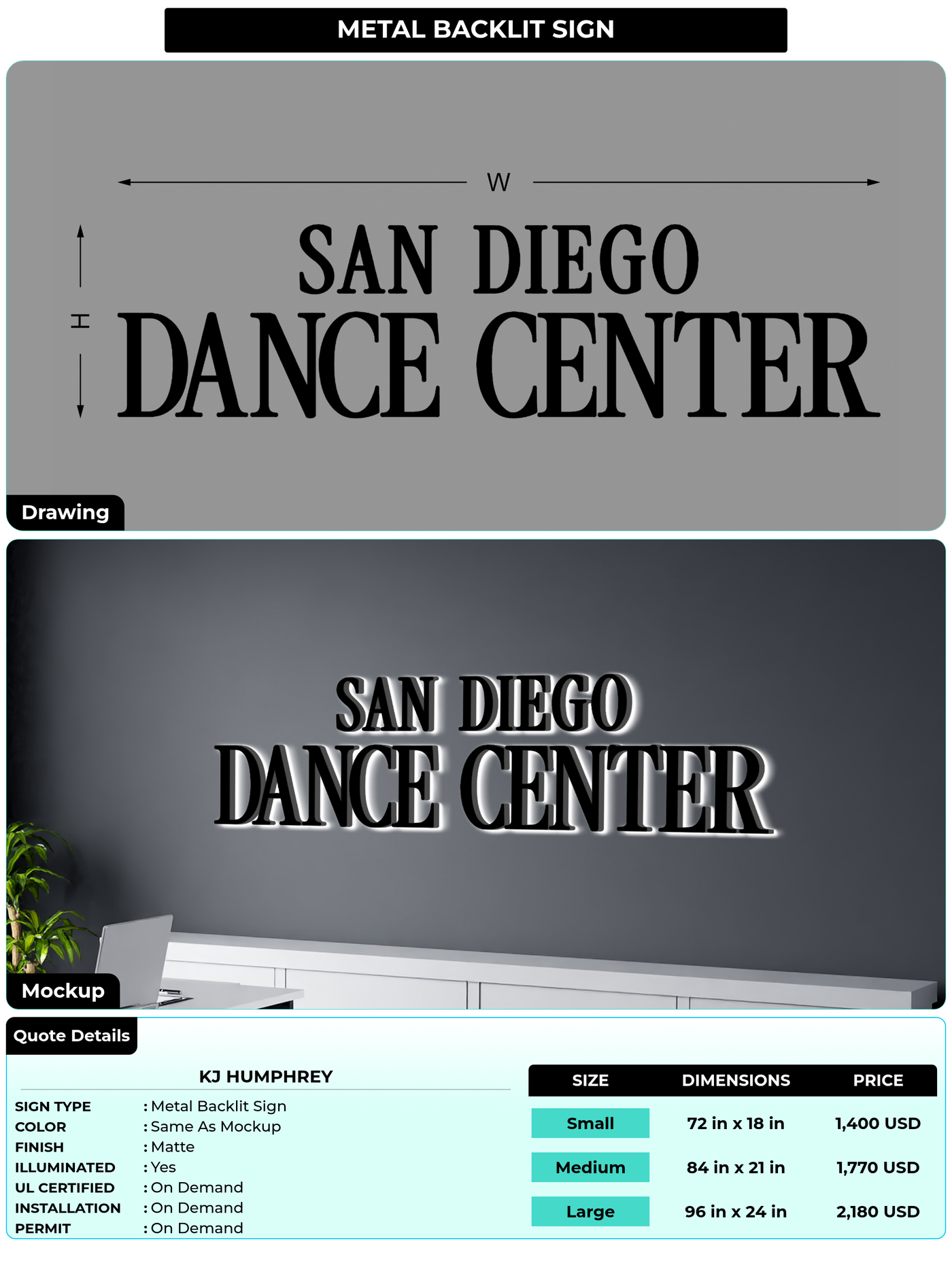 CUSTOM MOCKUP SIGN FOR KJ Humphrey
