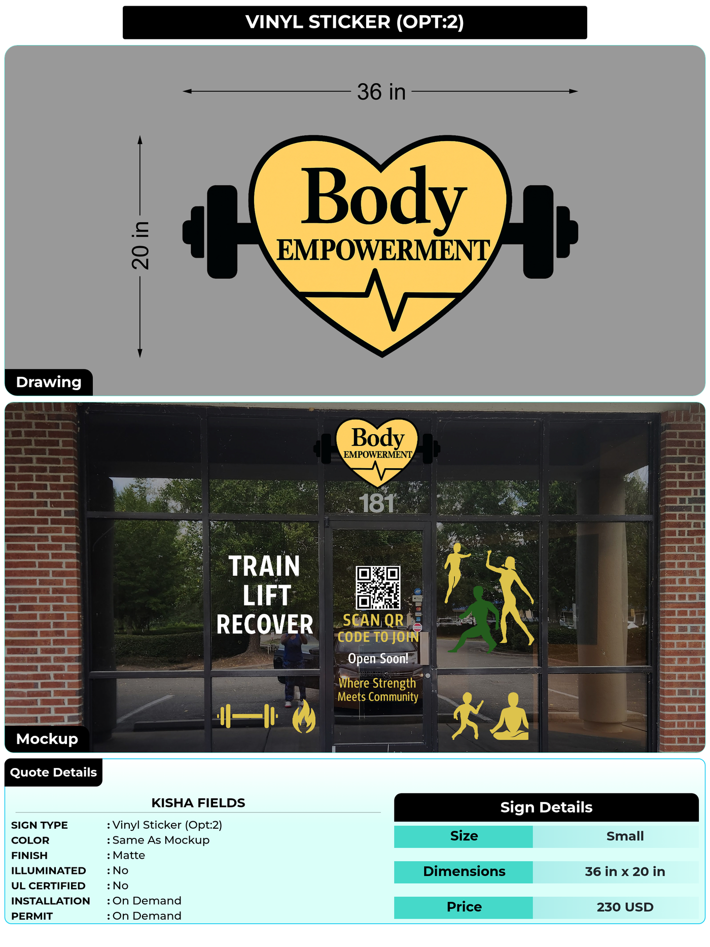 CUSTOM MOCKUP SIGN FOR Kisha Fields