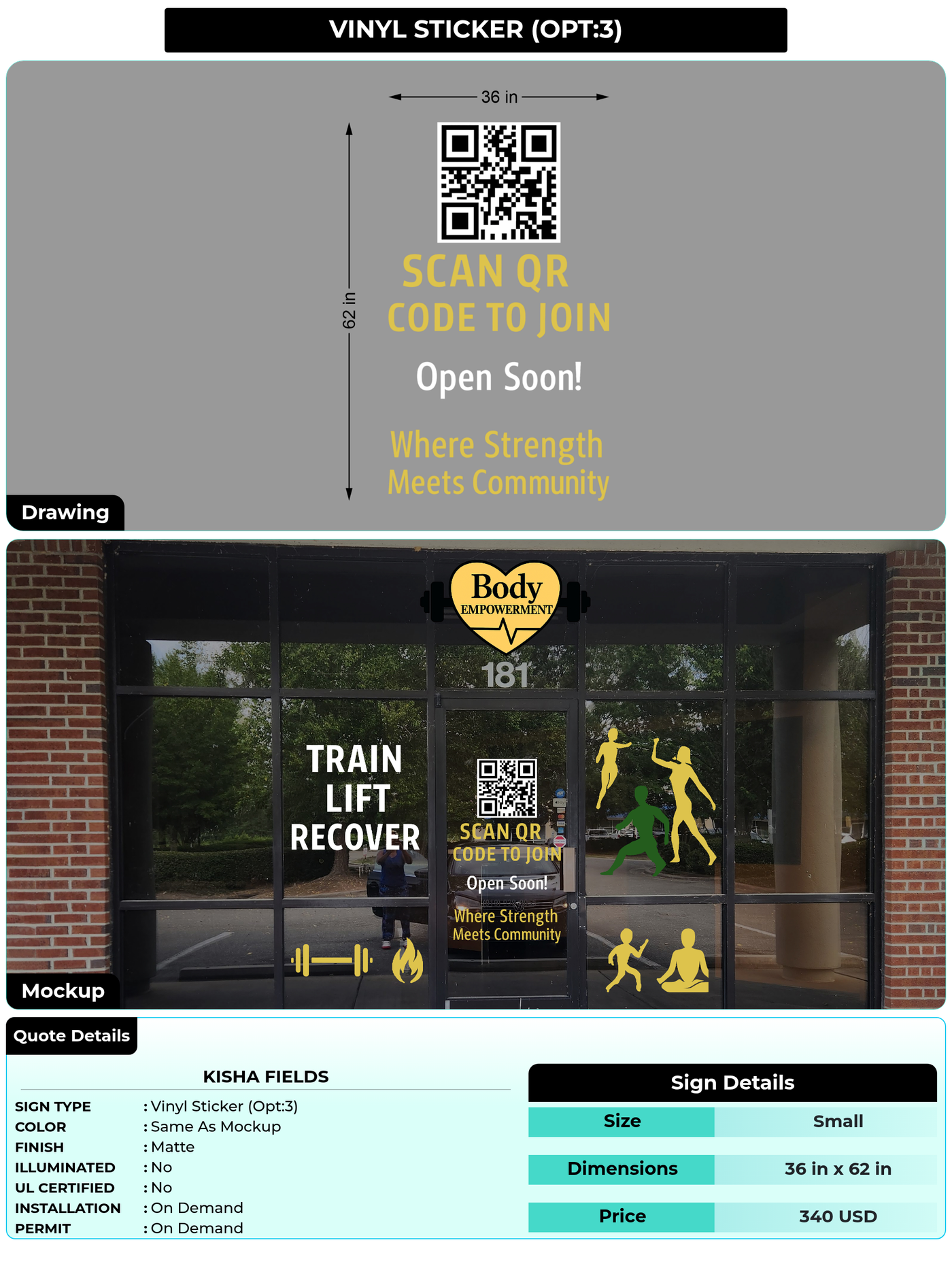 CUSTOM MOCKUP SIGN FOR Kisha Fields