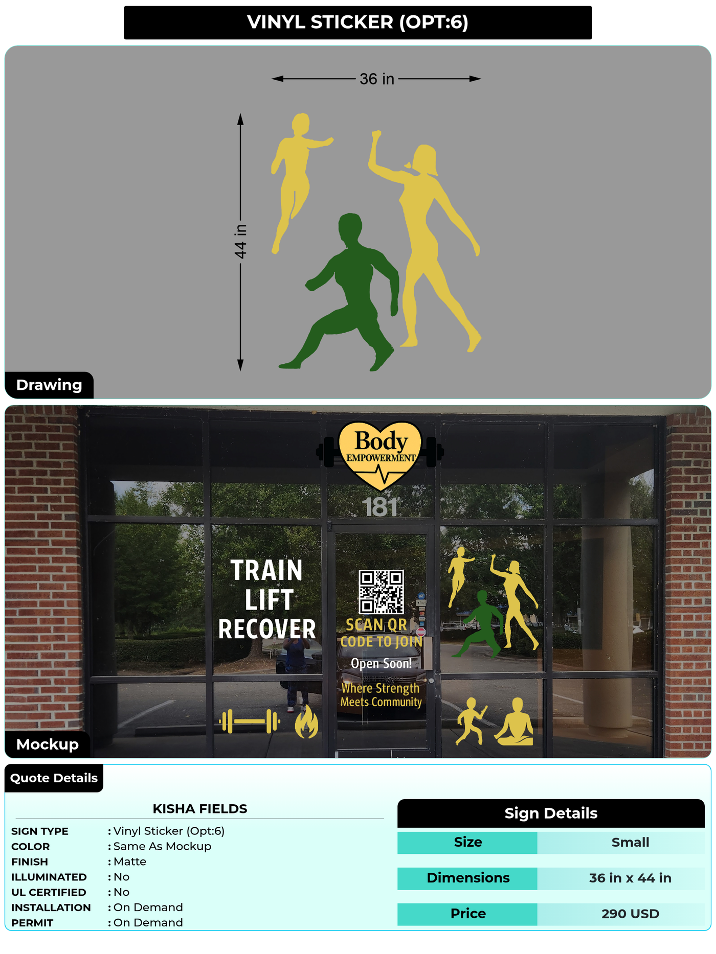 CUSTOM MOCKUP SIGN FOR Kisha Fields
