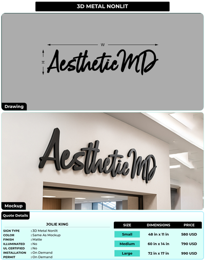 CUSTOM MOCKUP SIGN FOR Jolie King