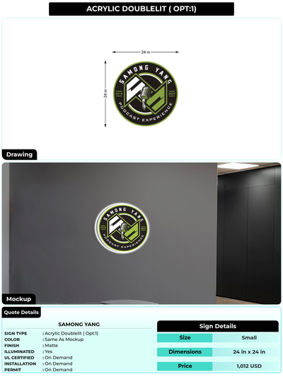CUSTOM MOCKUP SIGN FOR Samong Yang