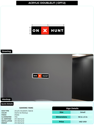CUSTOM MOCKUP SIGN FOR Samong Yang