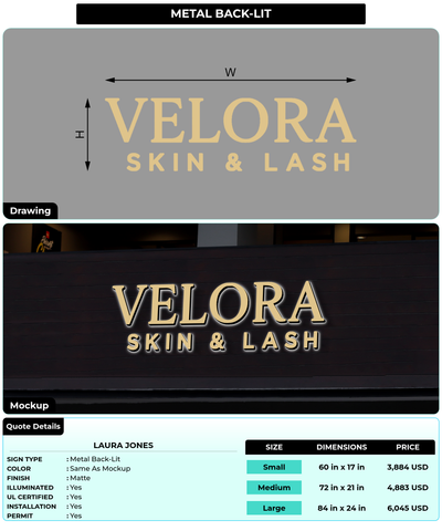 CUSTOM MOCKUP SIGN FOR Laura jones