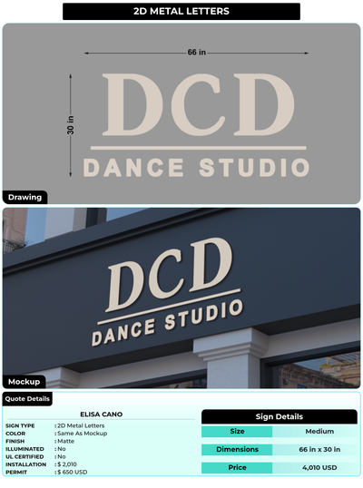 CUSTOM MOCKUP SIGN FOR Elisa Cano