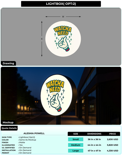 CUSTOM MOCKUP SIGN FOR Aleshia Powell