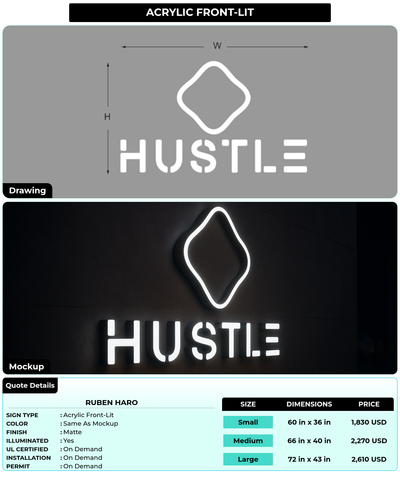 CUSTOM MOCKUP SIGN FOR Ruben haro