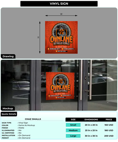 CUSTOM MOCKUP SIGN FOR Chaz Smalls