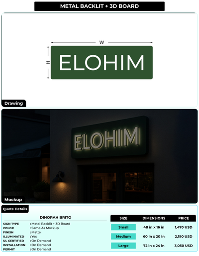CUSTOM MOCKUP SIGN FOR Dinorah brito