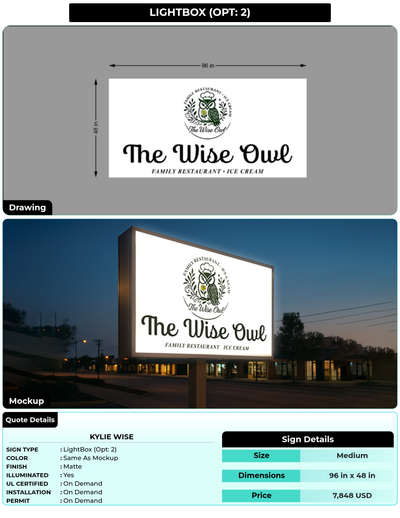 CUSTOM MOCKUP SIGN FOR Kylie Wise