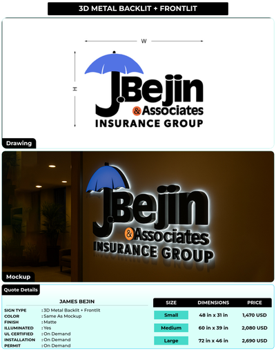 CUSTOM MOCKUP SIGN FOR James  Bejin