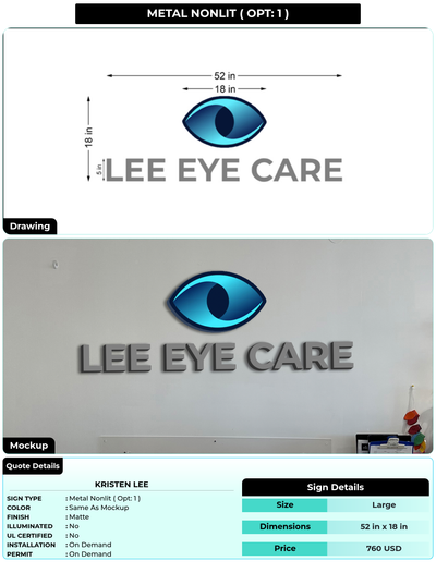 CUSTOM MOCKUP SIGN FOR Kristen Lee