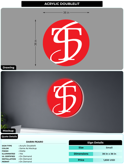 CUSTOM MOCKUP SIGN FOR Darin Pearo