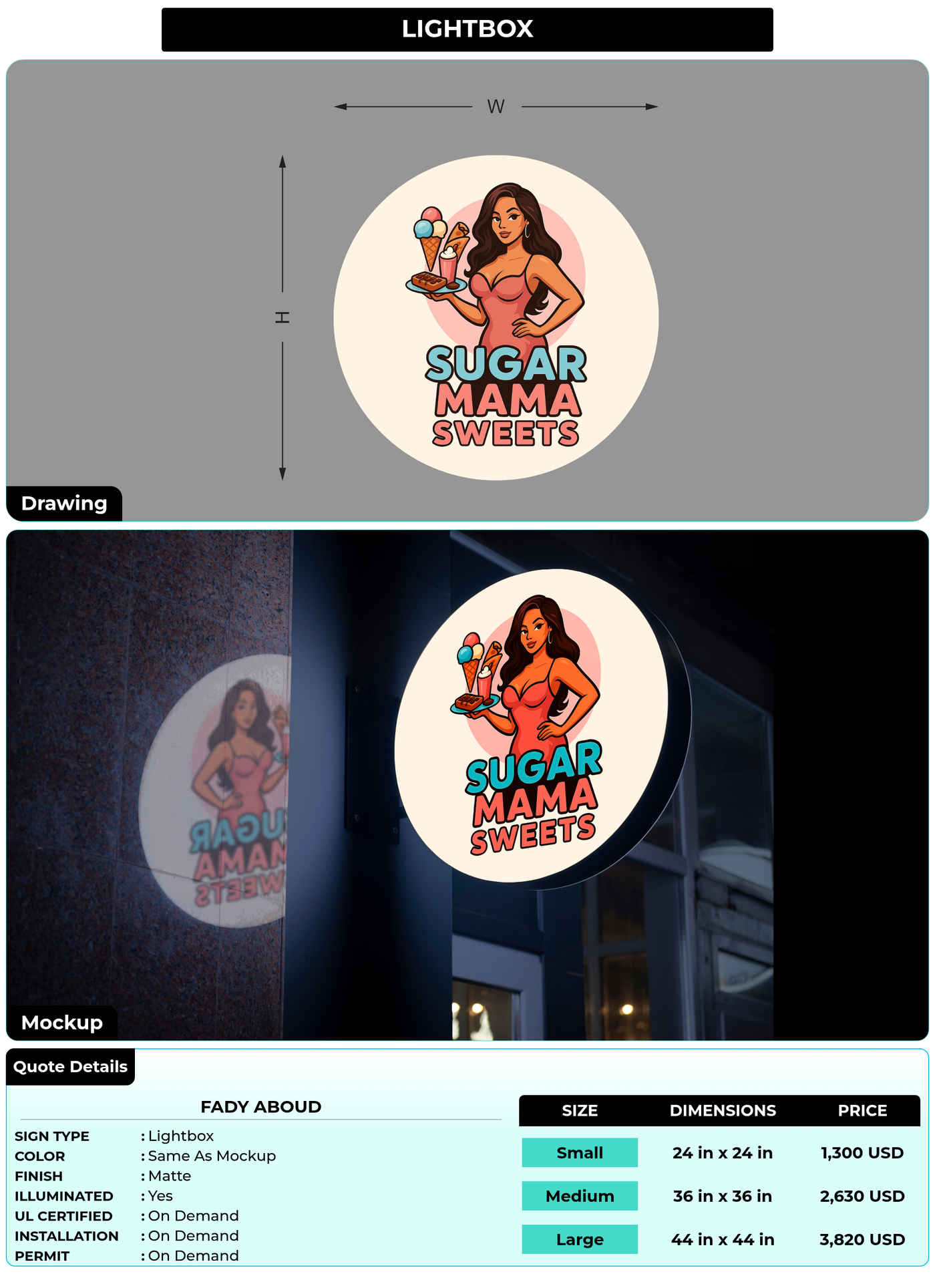 CUSTOM MOCKUP SIGN FOR Fady aboud