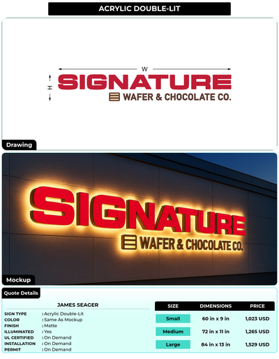 CUSTOM MOCKUP SIGN FOR JAMES SEAGER