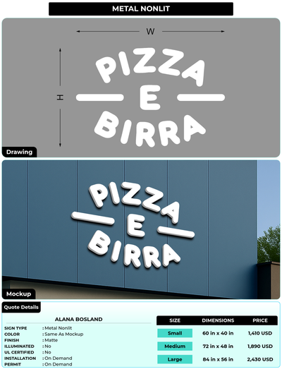 CUSTOM MOCKUP SIGN FOR Alana Bosland
