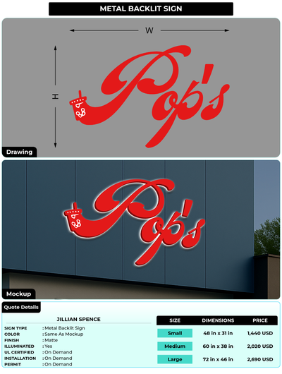 CUSTOM MOCKUP SIGN FOR Jillian Spence