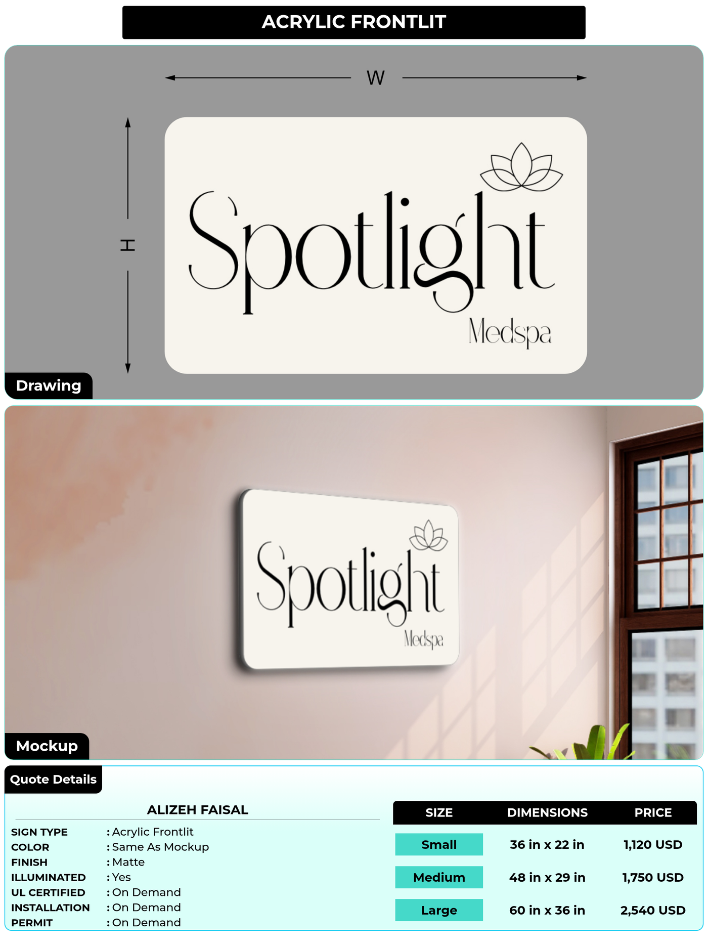 CUSTOM MOCKUP SIGN FOR Alizeh Faisal