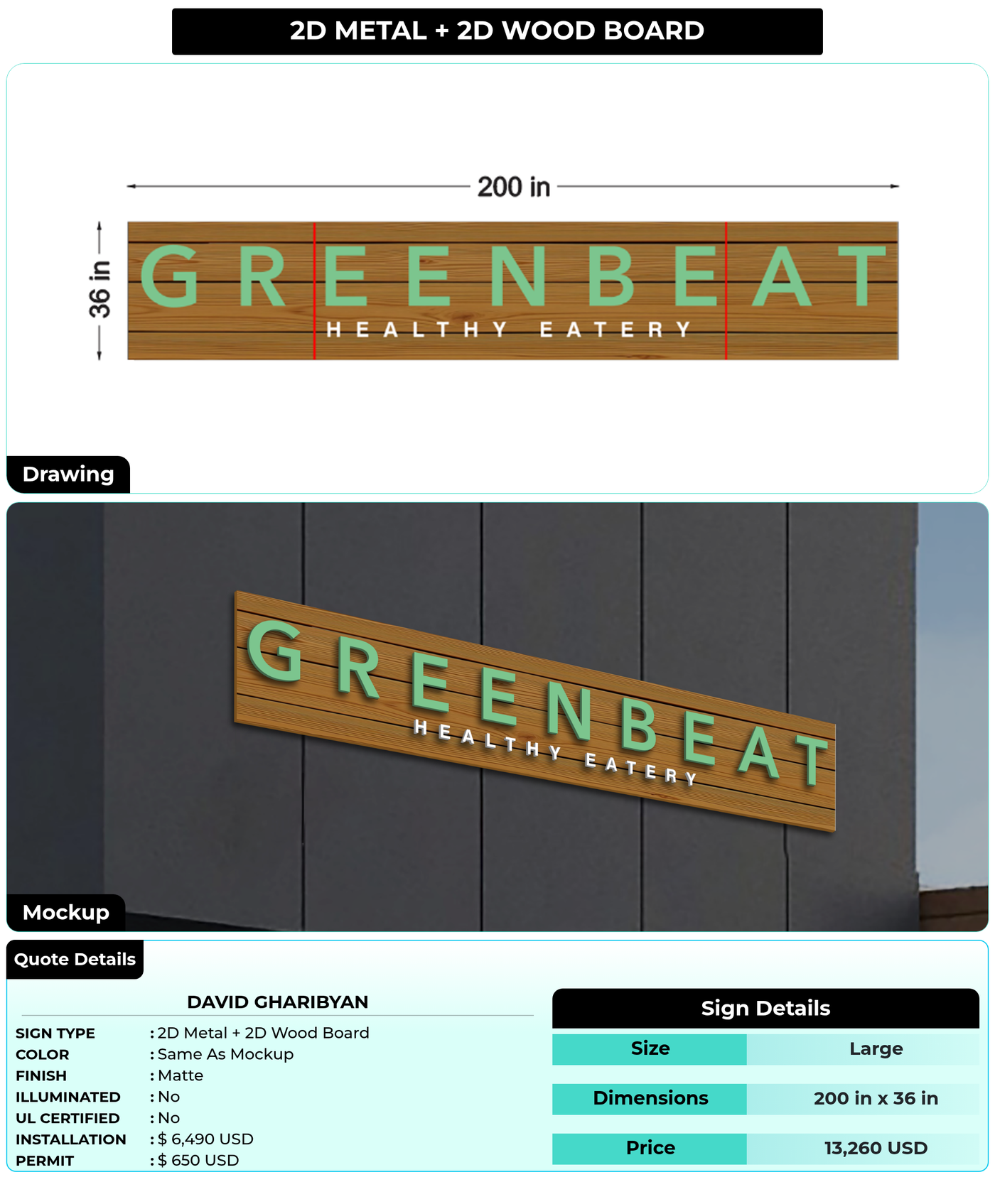 CUSTOM MOCKUP SIGN FOR David Gharibyan