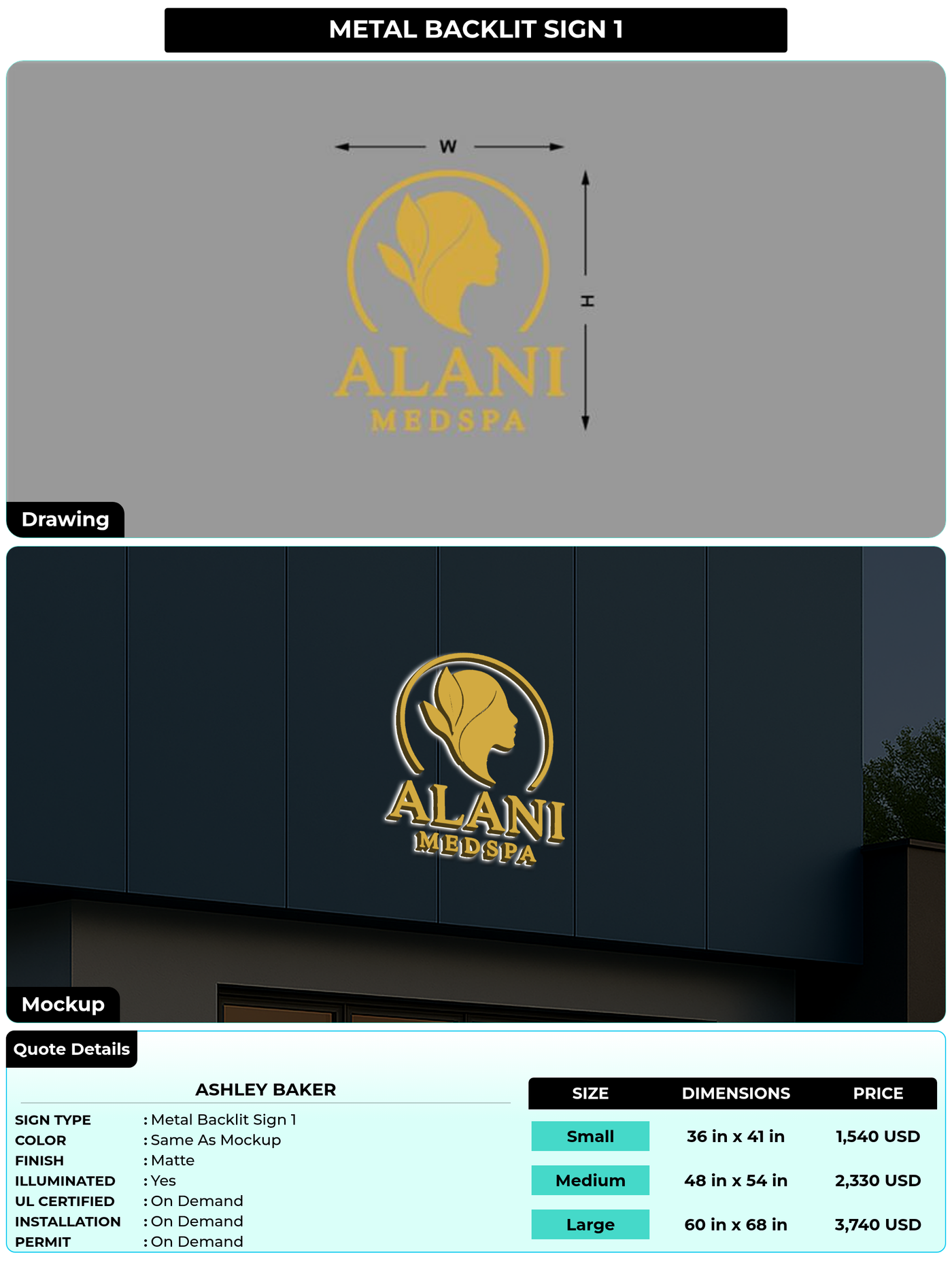 CUSTOM MOCKUP SIGN FOR Ashley Baker