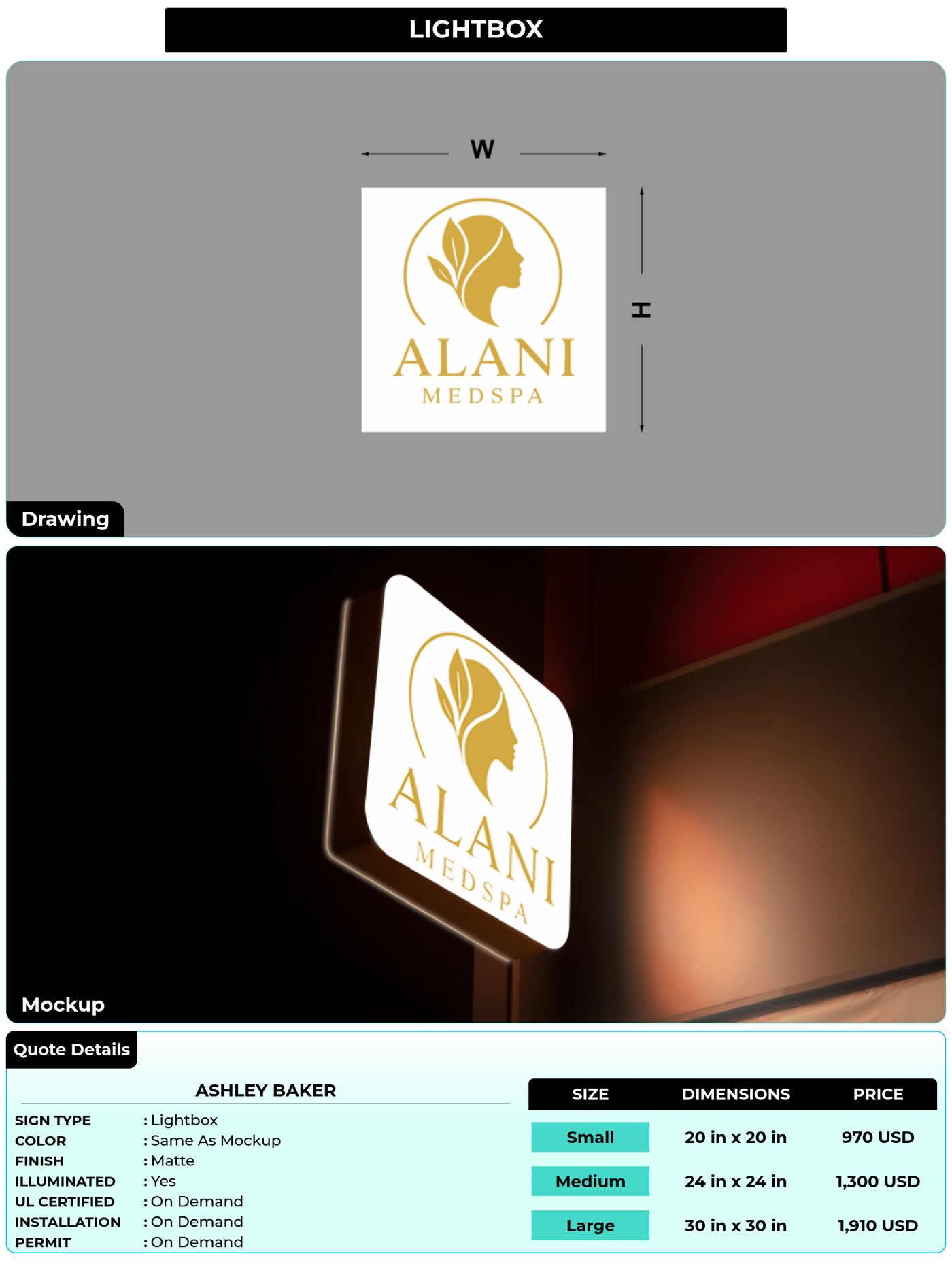 CUSTOM MOCKUP SIGN FOR Ashley Baker