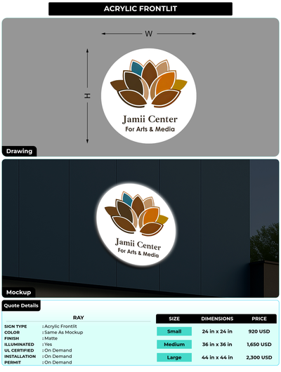 CUSTOM MOCKUP SIGN FOR Ray