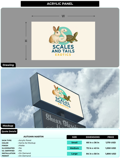 CUSTOM MOCKUP SIGN FOR Autumn Martin