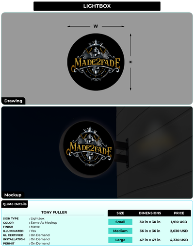 CUSTOM MOCKUP SIGN FOR Tony Fuller