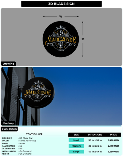 CUSTOM MOCKUP SIGN FOR Tony Fuller