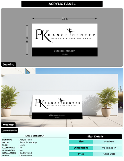 CUSTOM MOCKUP SIGN FOR Paige Sheehan