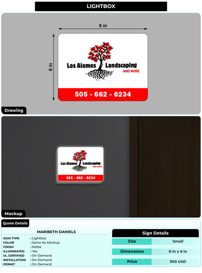 CUSTOM MOCKUP SIGN FOR Maribeth Daniels