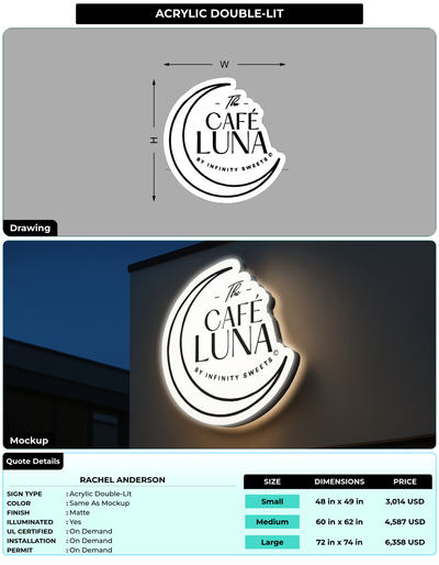 CUSTOM MOCKUP SIGN FOR Rachel Anderson