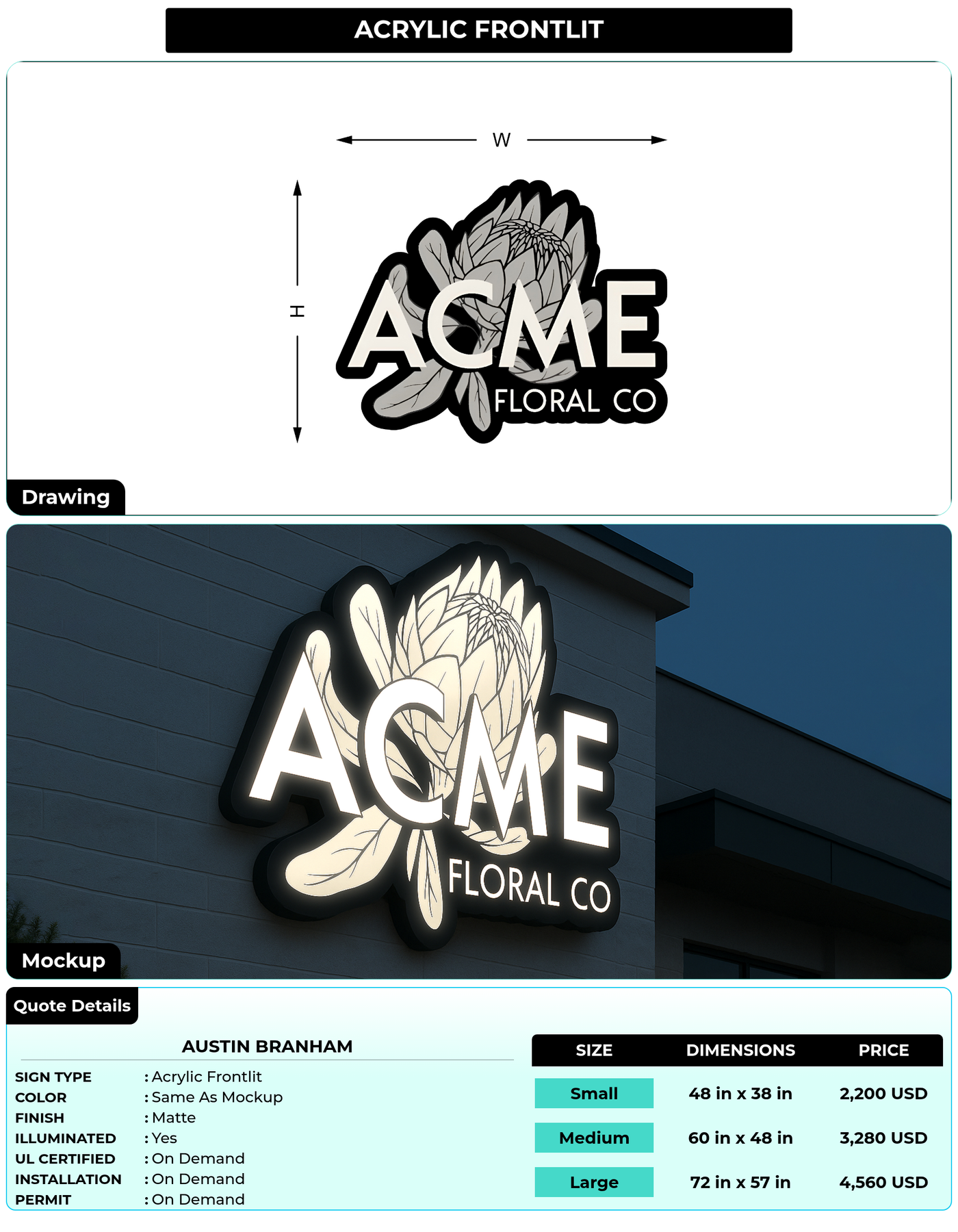 CUSTOM MOCKUP SIGN FOR Austin Branham