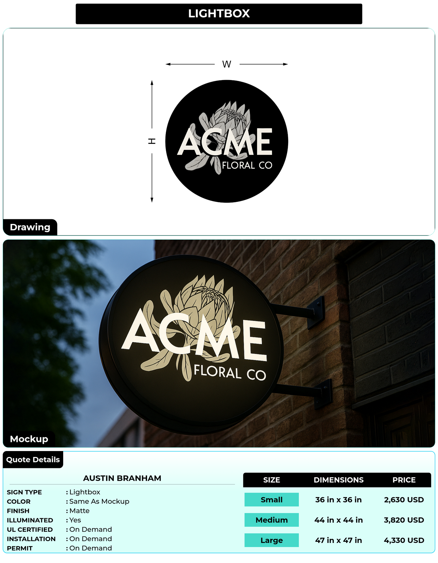 CUSTOM MOCKUP SIGN FOR Austin Branham