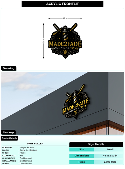 CUSTOM MOCKUP SIGN FOR Tony Fuller
