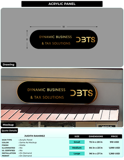 CUSTOM MOCKUP SIGN FOR Judith Ramirez