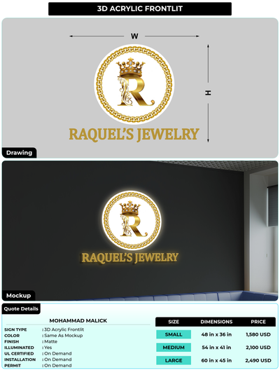CUSTOM MOCKUP SIGN FOR Mohammad Malick