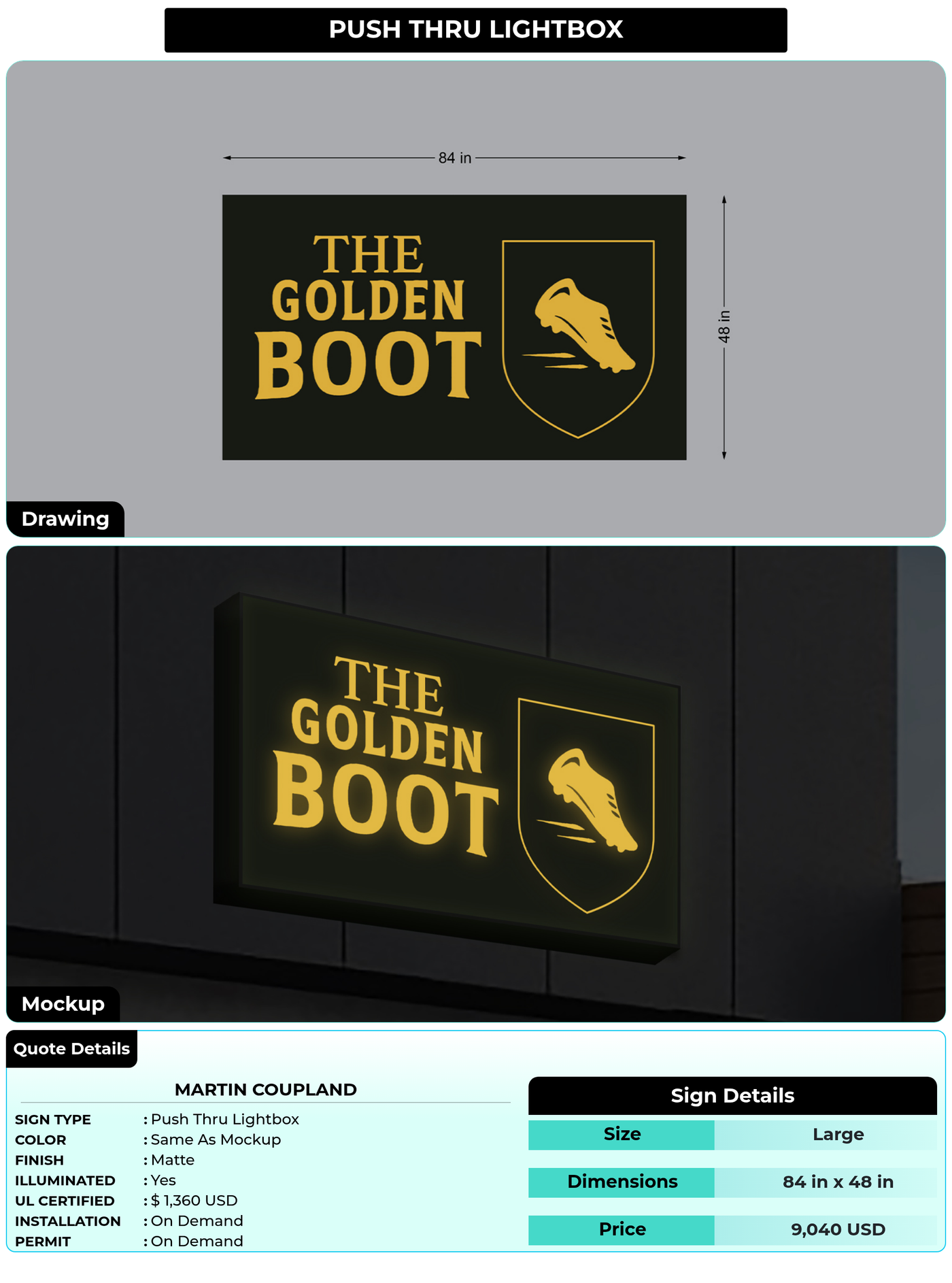 CUSTOM MOCKUP SIGN FOR Martin Coupland