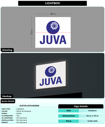 CUSTOM MOCKUP SIGN FOR Justin Mitchener