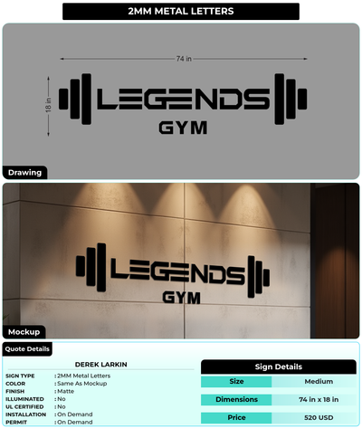 CUSTOM MOCKUP SIGN FOR Derek Larkin