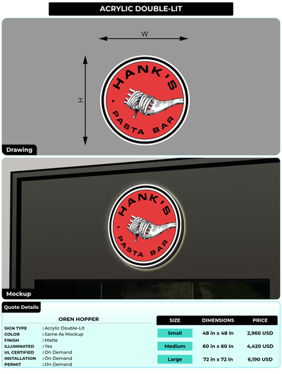 CUSTOM MOCKUP SIGN FOR Oren Hopper