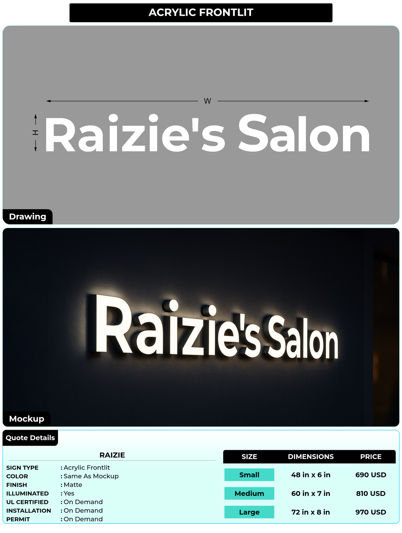 CUSTOM MOCKUP SIGN FOR Raizie