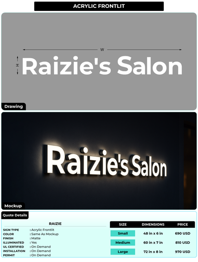 CUSTOM MOCKUP SIGN FOR Raizie