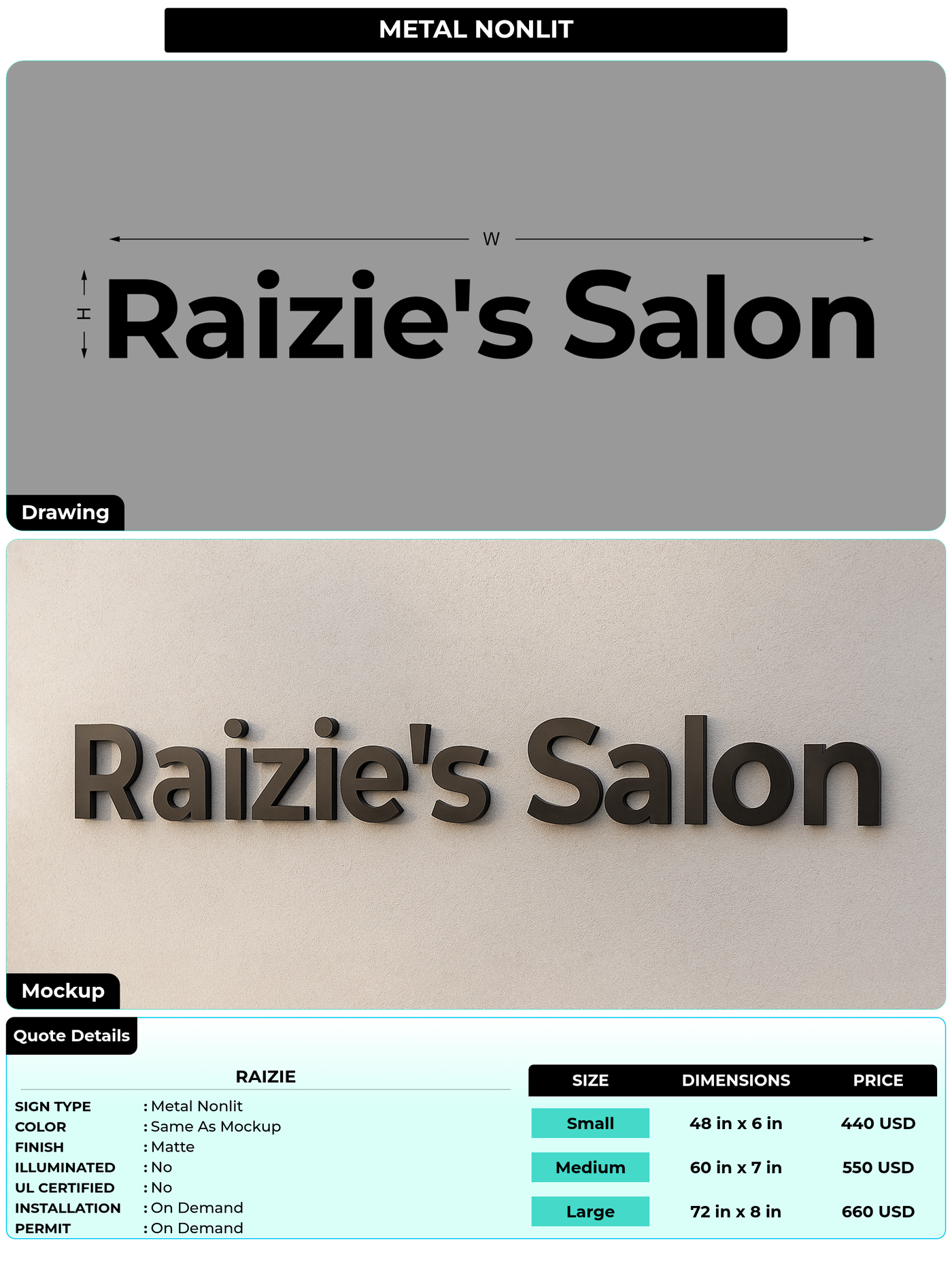 CUSTOM MOCKUP SIGN FOR Raizie