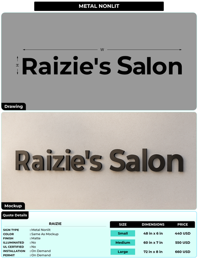 CUSTOM MOCKUP SIGN FOR Raizie