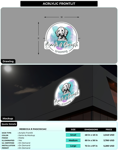 CUSTOM MOCKUP SIGN FOR Rebecca R Pascisciac